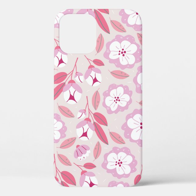 Seamless pattern with spring flowers herbs leaves Case-Mate iPhone case (Back)