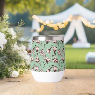 Seamless pattern with spring tree flower buds