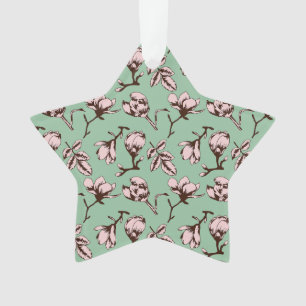 Seamless pattern with spring tree flower buds ornament