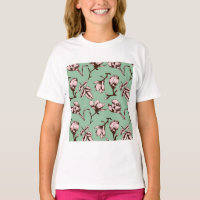 Seamless pattern with spring tree flower buds