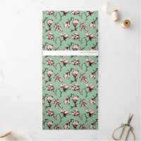 Seamless pattern with spring tree flower buds