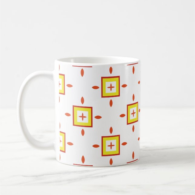 Seamless pattern with squares Abstract background  Coffee Mug (Left)