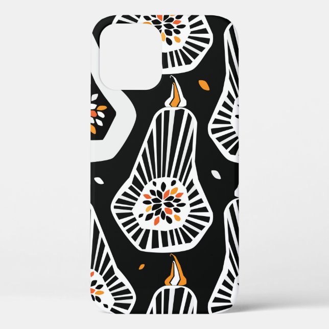 Seamless pattern with stylised pumpkins and seeds Case-Mate iPhone case (Back)