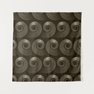 Seamless pattern with stylish spiral curls. Vintag Tapestry