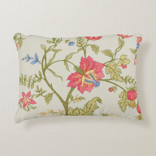 Seamless pattern with stylized ornamental flowers decorative cushion