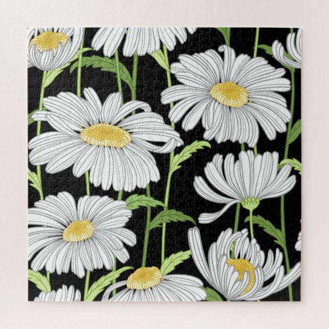 Seamless pattern with summer flowers. jigsaw puzzle (Vertical)