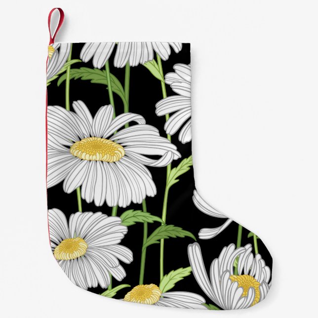 seamless pattern with summer flowers small christmas stocking (Front)