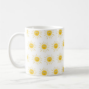 Seamless pattern with sun. , vintage sketchy illus coffee mug