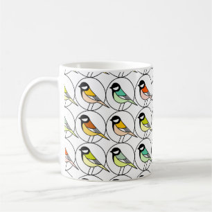 Seamless pattern with tit-mouses coffee mug