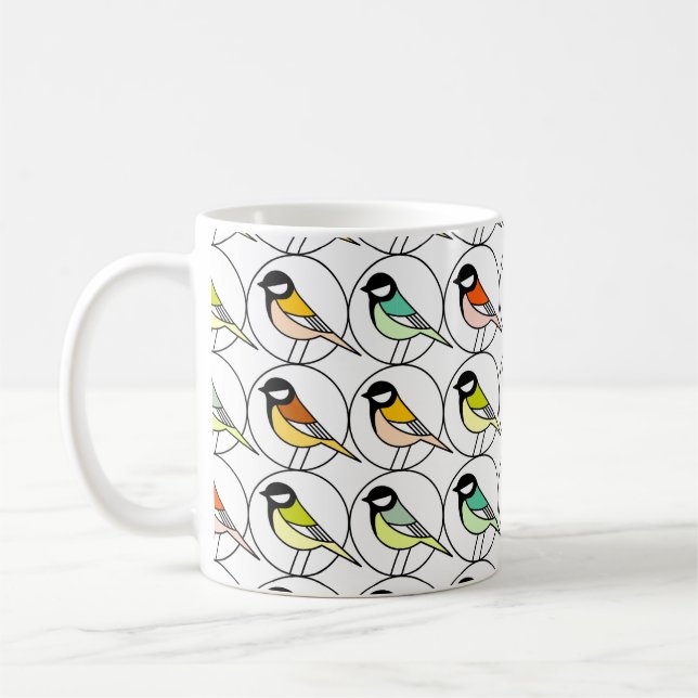 Seamless pattern with tit-mouses coffee mug (Left)