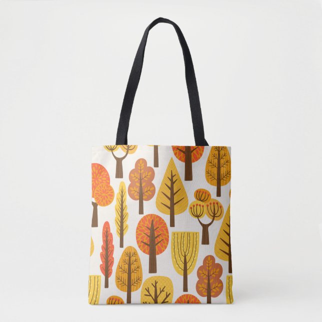 Seamless pattern with trees. Autumn Tote Bag (Front)