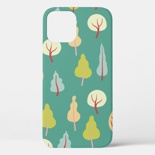 Seamless pattern with trees. coloured autumn trees Case-Mate iPhone case (Back)