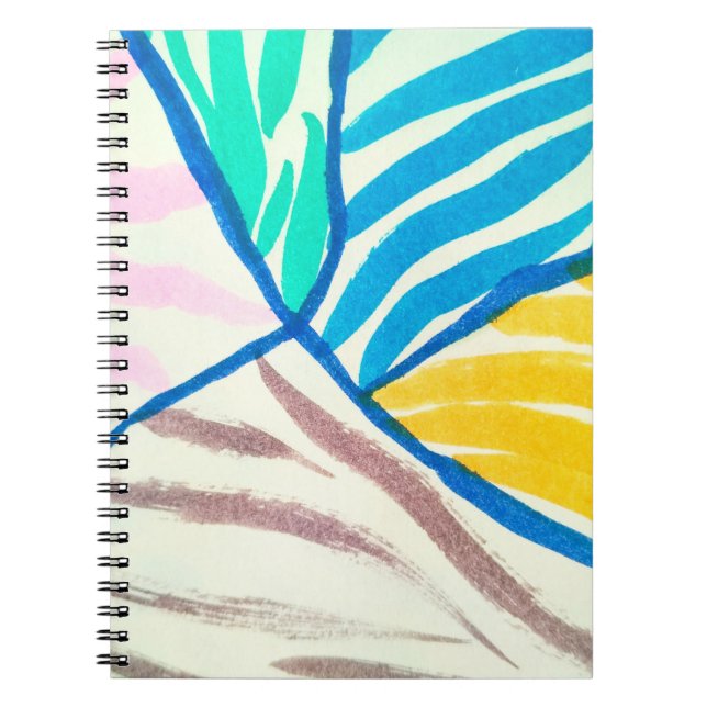 Seamless pattern with trees. coloured autumn trees notebook (Front)