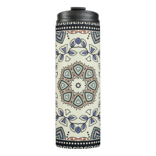 Seamless pattern with tribal ethnic mandala thermal tumbler