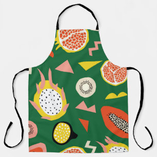 Seamless pattern with tropical fruits apron