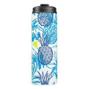 Seamless pattern with tropical motif thermal tumbler