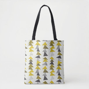 Seamless pattern with various triangles in retro s tote bag