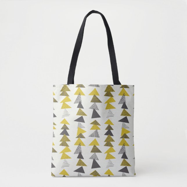 Seamless pattern with various triangles in retro s tote bag (Front)