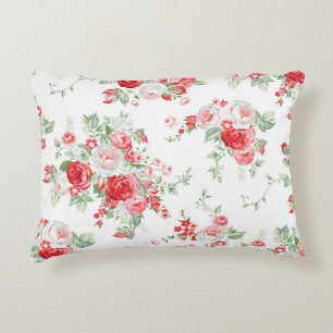 Seamless pattern with vintage roses, summer design decorative cushion