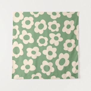 Seamless pattern with vintage vintage groovy flowe tapestry