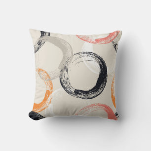 Seamless pattern with watercolor circles cushion