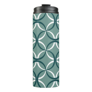 Seamless pattern with wavy lines thermal tumbler