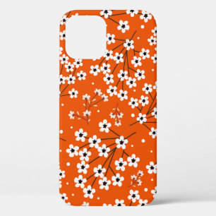 Seamless pattern with white small flowers iPhone 12 case