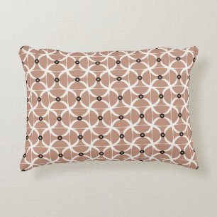 Seamless pattern with white wavy lines and black s decorative cushion