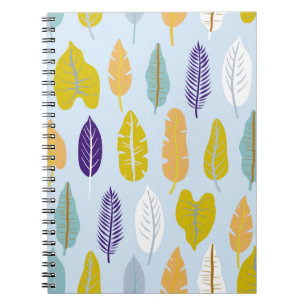 Seamless pattern with wild tropical rainforest pla notebook