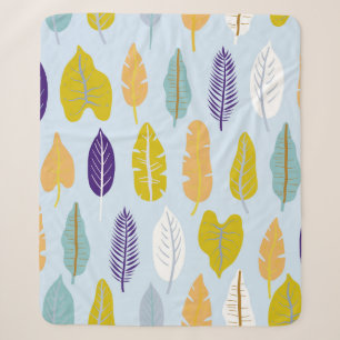 Seamless pattern with wild tropical rainforest pla sherpa blanket