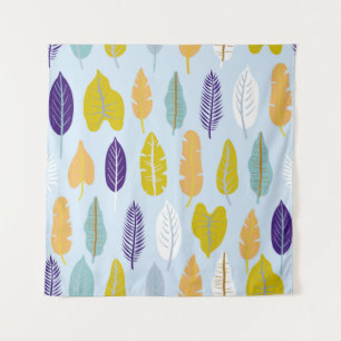 Seamless pattern with wild tropical rainforest pla tapestry
