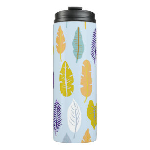 Seamless pattern with wild tropical rainforest pla thermal tumbler