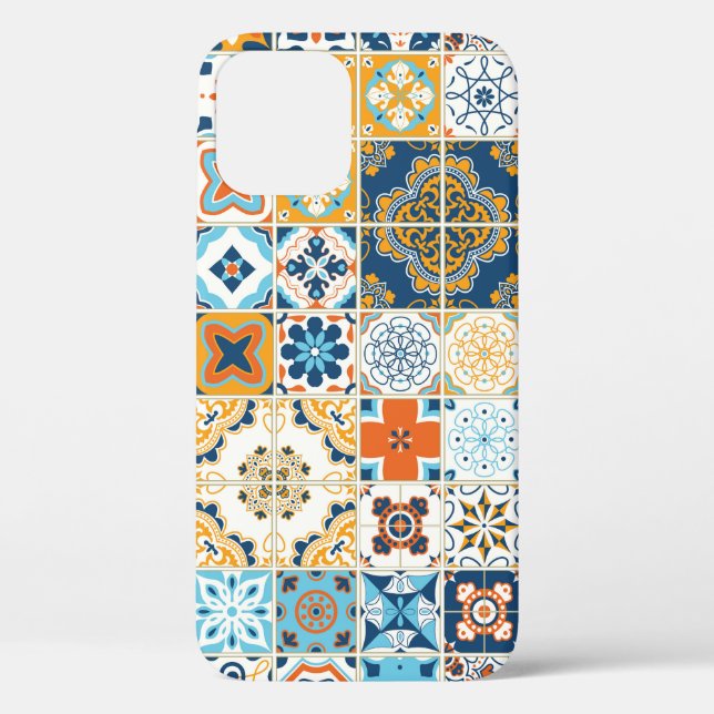 Seamless pattern with with Portuguese tiles. illus Case-Mate iPhone Case (Back)