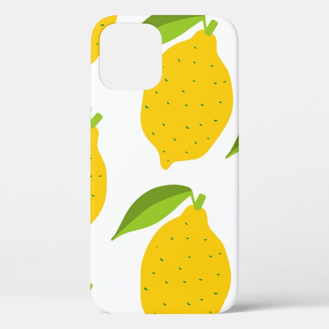 Seamless pattern with yellow fresh lemon Case-Mate iPhone case (Back)