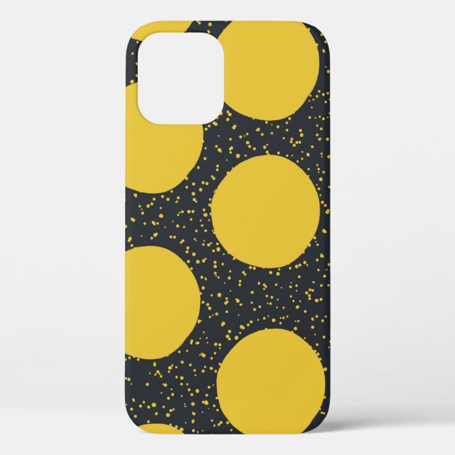Seamless pattern with yellow polka dots Case-Mate iPhone case (Back)