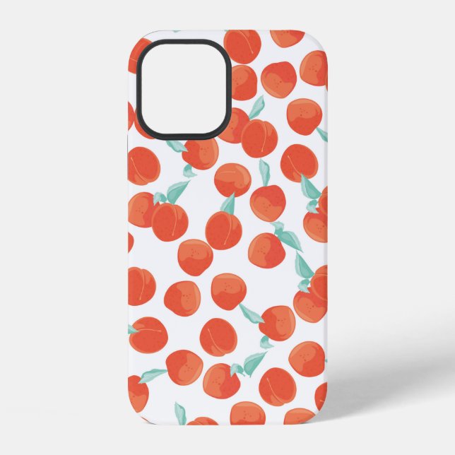 Seamless peach pattern with fruits background. Sum iPhone Case (Back)