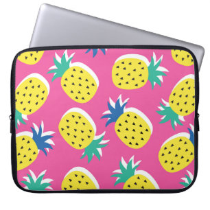 seamless pineapple fruit crazy colours pattern. C Laptop Sleeve