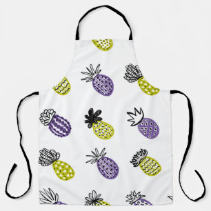 Seamless pineapple pattern apron
