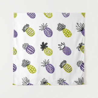 Seamless pineapple pattern tapestry