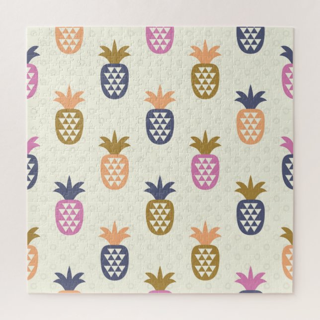 Seamless Pineapples Vintage Pattern Design Jigsaw Puzzle (Vertical)