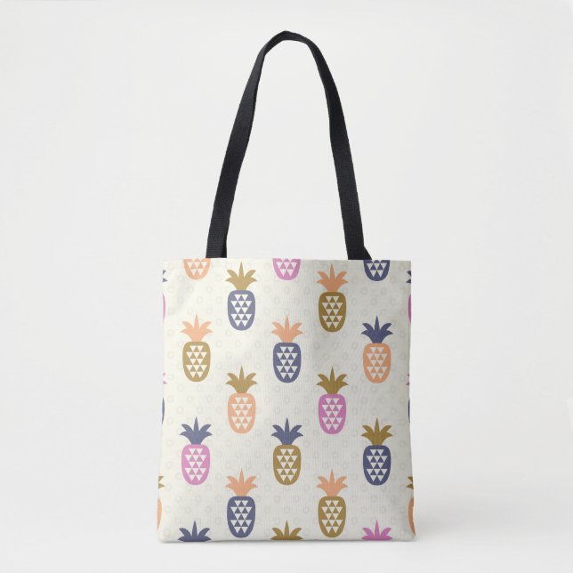 Seamless Pineapples Vintage Pattern Design Tote Bag (Front)