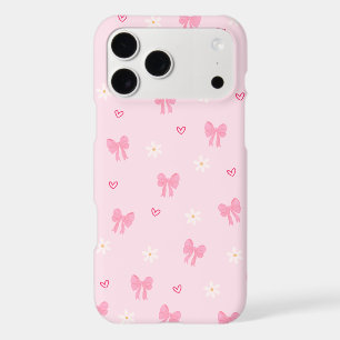 Seamless Pink Bow and Floral Pattern – Cute Girly