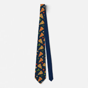 Seamless Pizza Pattern Fun Food Lover Design Tie