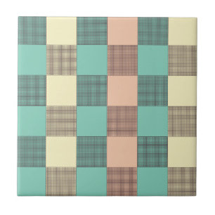Seamless plaid pattern tile