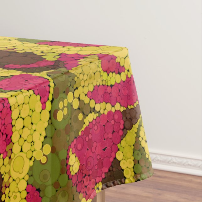 Seamless pointillism hand painted circles round sh tablecloth (In Situ)