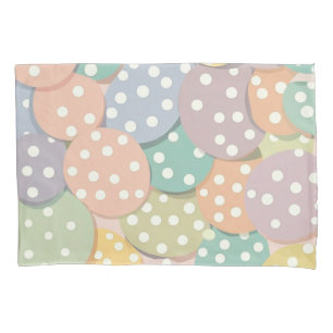 Seamless Polka Dot Pattern in Pastel Colors Pillowcase