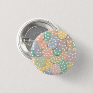 Seamless Polka Dot Pattern in Pastel Colours 3 Cm Round Badge