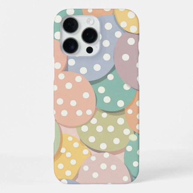 Seamless Polka Dot Pattern in Pastel Colours iPhone Case (Back)