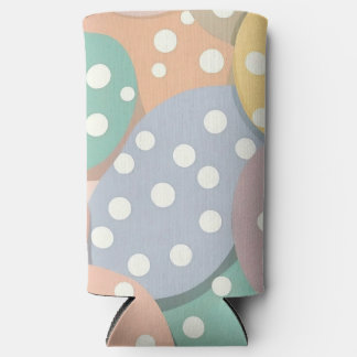 Seamless Polka Dot Pattern in Pastel Colours Seltzer Can Cooler