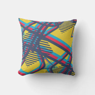 Seamless Pop Art Pattern. Abstract Colour Texture Cushion